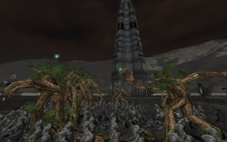 Ents attacking Isengard